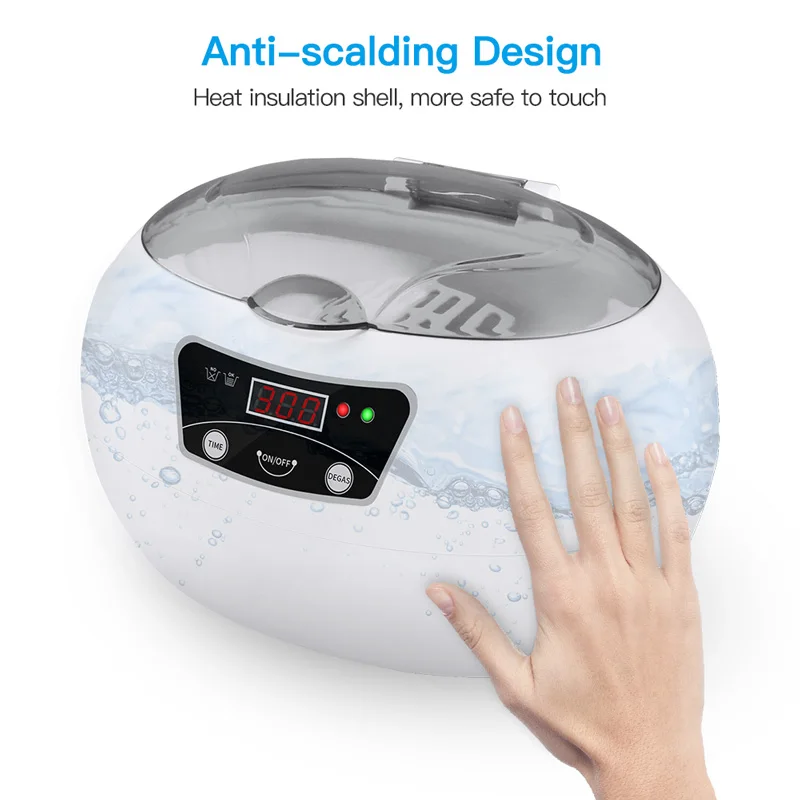 SKYMEN 600 мл Ультра звуковой очиститель маникюрные инструменты звуковая чистка ювелирных изделий очки протез домашний ультразвук Ванна стиральная машина