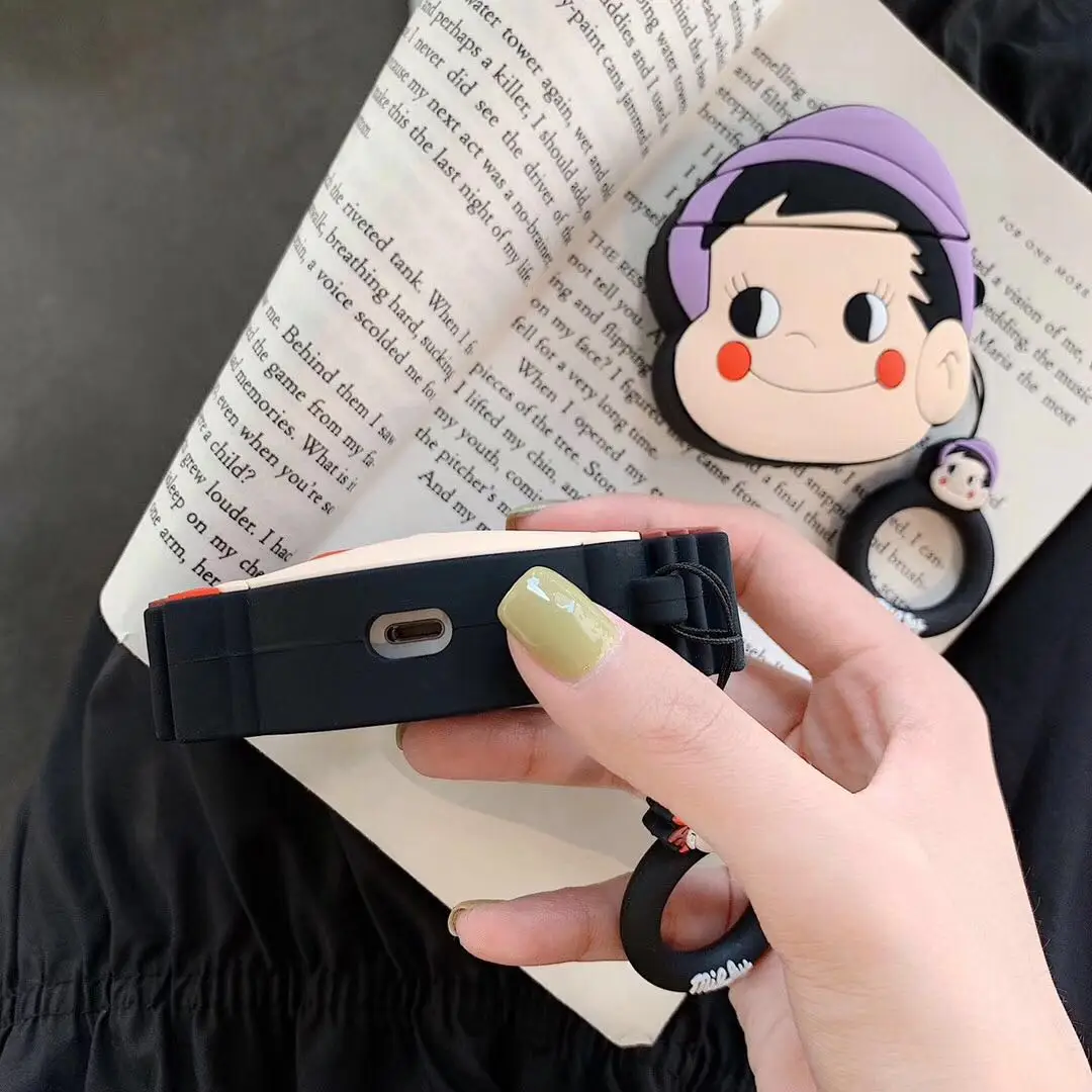 3D милый мультяшный Fujiya девушка мальчик молочный POKO для Apple Airpods 1 2 аксессуары