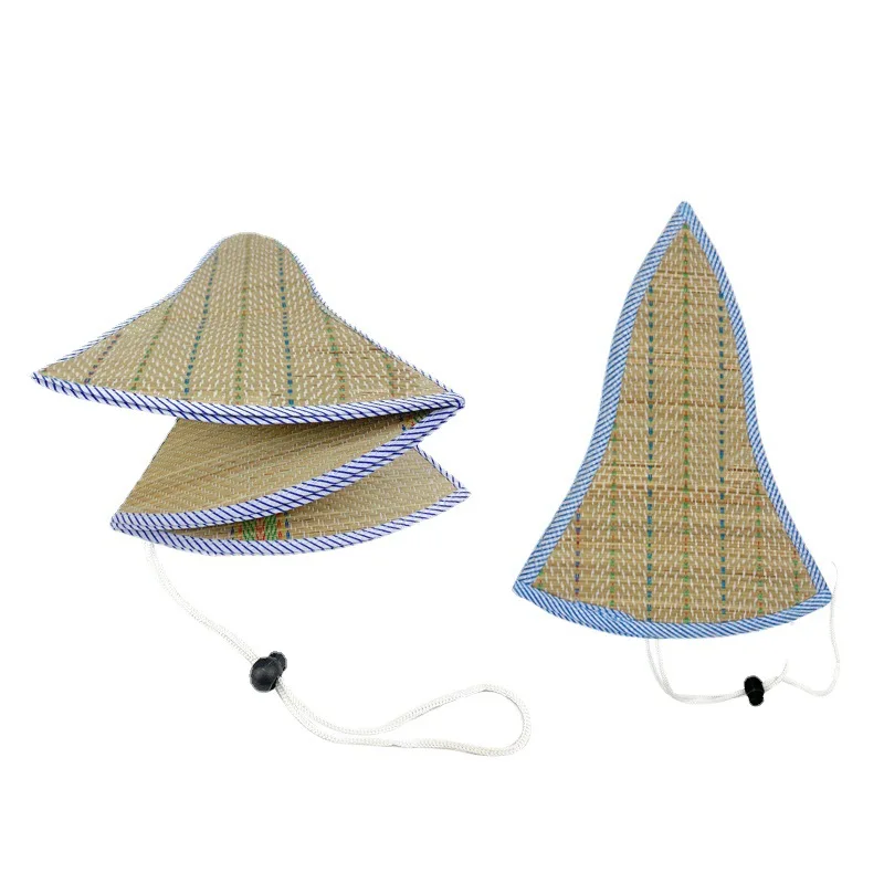 Double-sided Folding Straw Hat Sunscreen Sunshade Hat Collapsible Men and Women Can Wear Summer Farmer Straw