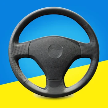 

Auto Braid On The Steering Wheel Cover for Volkswagen VW Jetta 5 2006-2010 Old Jetta Hand Sewing Car Steering Wheel Covers DIY