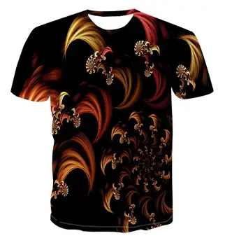 

Spiral geometry 3D print T-shirt summer top new men's Multi Size stacked solid T-shirt short sleeve o-neck beach T-shirt