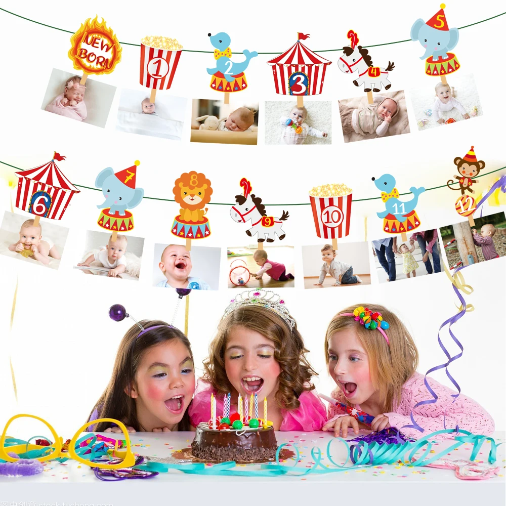 Baby Shower вечерние украшения карнавальный костюм мультфильм цирк животных фото