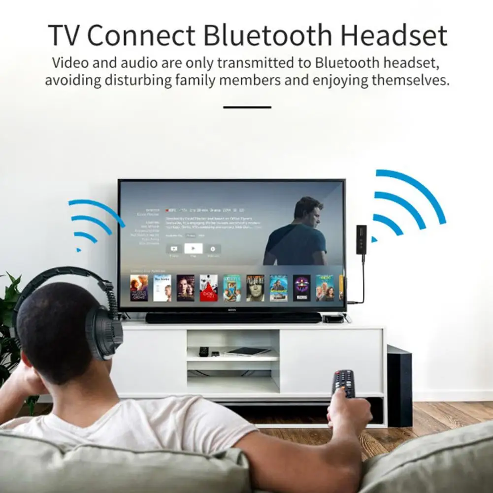 Bluetooth 5 0 Audio Transmitter Receiver 3 in 1 Audio Wireless Adapter USB 3 5mm Jack For Home TV PC Headphone