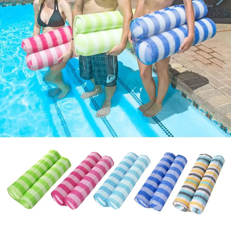 Многоцветная полоса плавающая спальная кровать для плавания в бассейне солнцезащитное кресло для отдыха надувной матрас складной