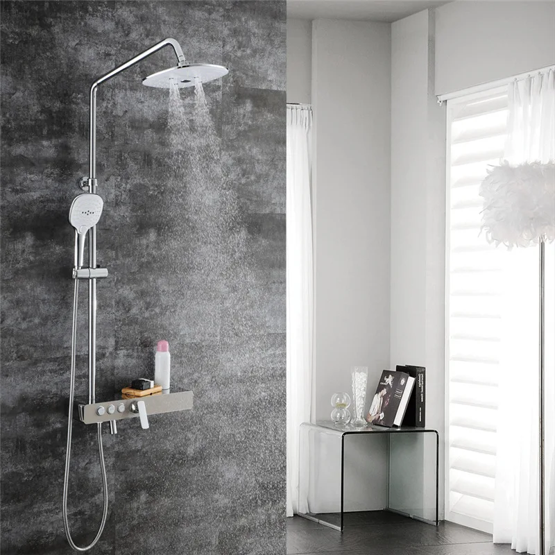 

Hideep Shower Faucet Storage Surface Mounted Handheld Sprinkler Nozzle Shower Head Set HI04013A
