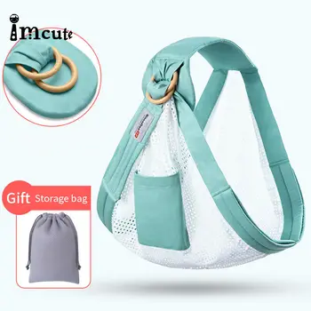 

Imcute Baby Wrap Carrier Stretchy Ergonomic Sling Baby Carrier Nursing Cover with Sturdy Rings for Newborn Toddler Kids Kangaroo