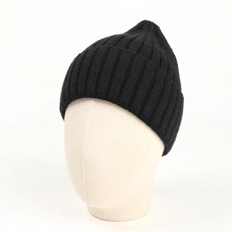 8 Colors Solid Wide Cuff Thicken Elastic Pointed Knitted Hats Warm All-match Autumn Winter Acrylic Beanies Caps | Аксессуары для