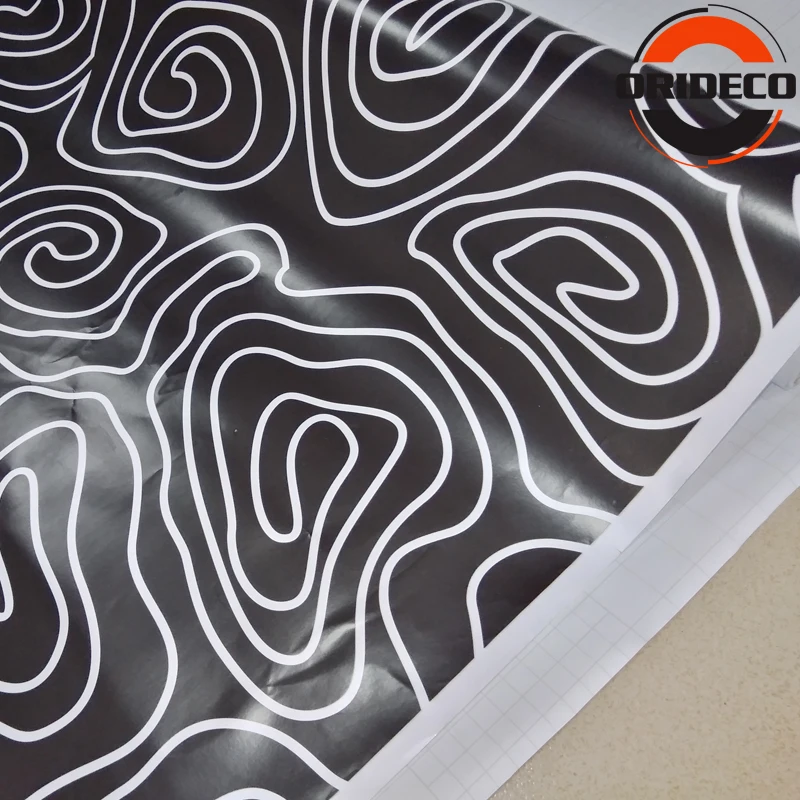 Annual ring black white camo vinyl car sticker 3