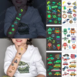 Temporary Tattoos For Boys Girls Children Small Face Colored Baby Luminous Alien Sun Earth Planet Tatoo Kids Arm Face Fake Tatto