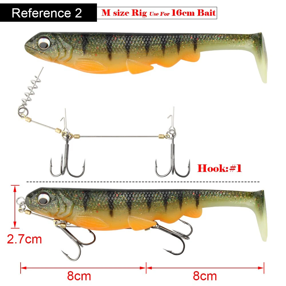 WALK FISH Stinger Fishing Rig Hook for Big Shad Center Pin Screw Connector  Pike Bass Perch Bait Barbed Sharp Treble Fish Hook - AliExpress