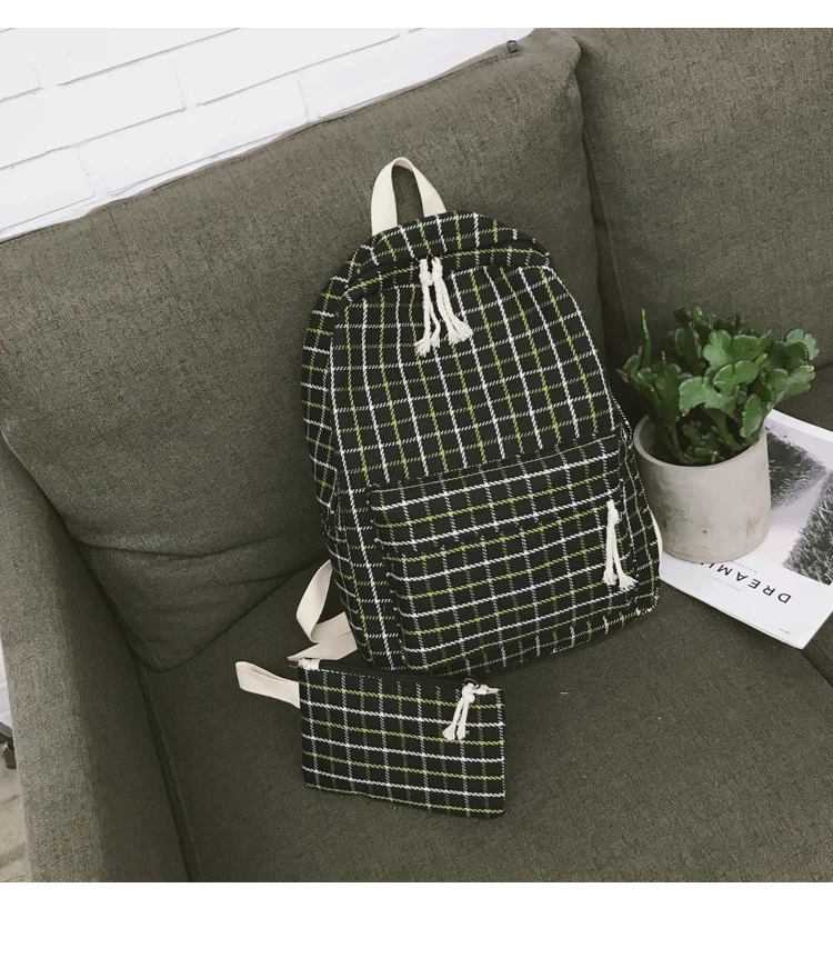 Женский модный рюкзак, школьная сумка для студенток, новая дорожная сумка, клетчатая стильная сумка на плечо, женский рюкзак Mochilas Mujer