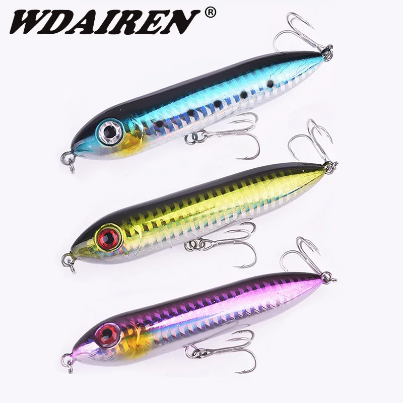 1 шт. Topwater карандаш рыболовные приманки 9 см 12 г плавающий пуля воблер Crankbait снасть