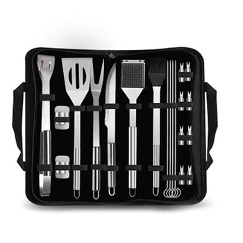 

20 Pieces Stainless Steel BBQ Tool Set BBQ Appliance Accessories Cooking Tool Kit