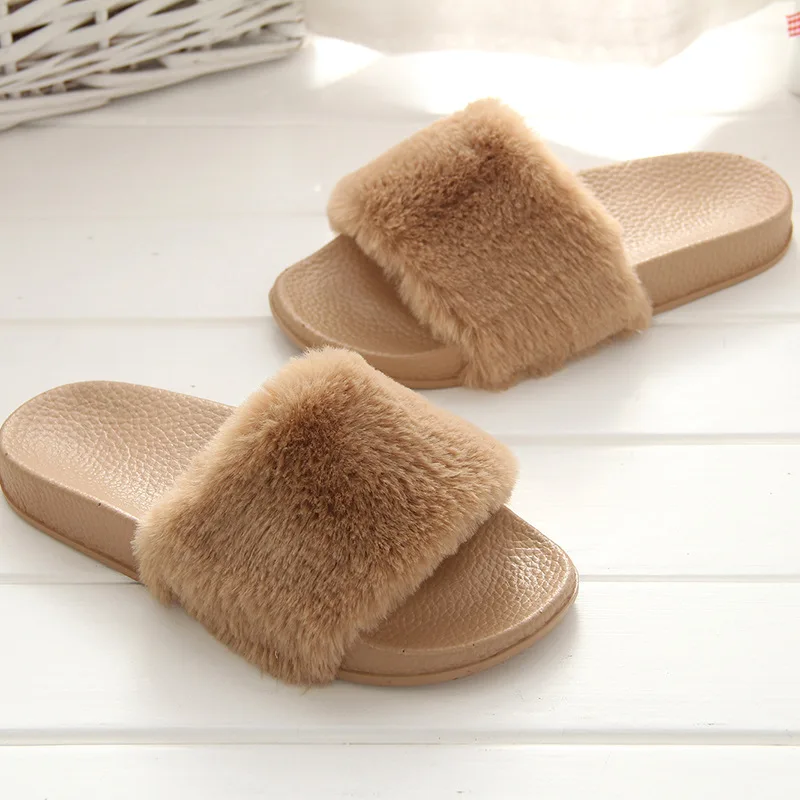 SWQZVT Autumn winter women slippers new comfortable outdoor indoor fur ladies slippers fashion platform sleepers shoes woman  (9)