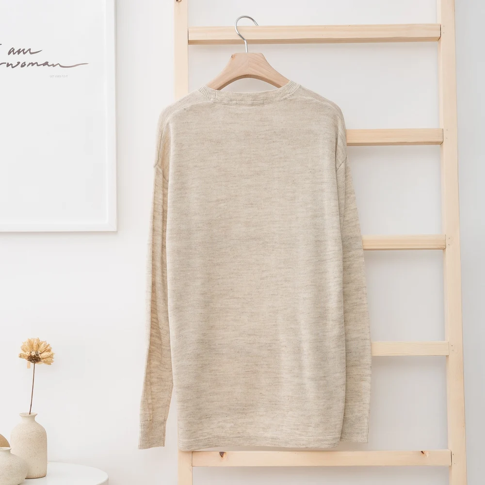 Najtaniej Metersbonwe nowy marka lniany sweter mężczyzn 2019 moda jesień z długim rękawem dzianiny mężczyzn bawełniany sweter wysokiej jakości ubrania