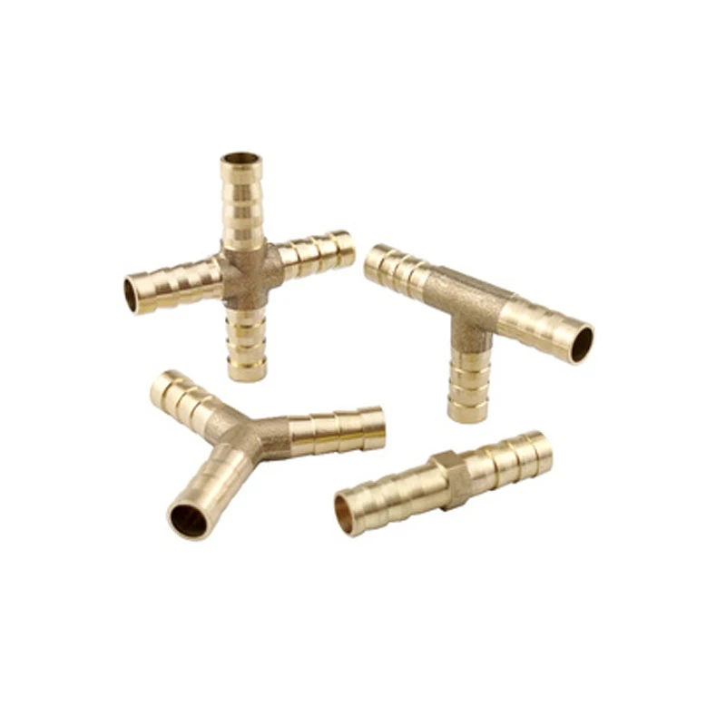 Brass Barb Pipe Fitting 2 3 4 Way Hose Barb 6/8/10/12mm Copper Barbed