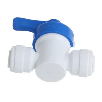 

Ball Valve 6mm 1/4" Tube OD Port Plastic Water System Loop Connector