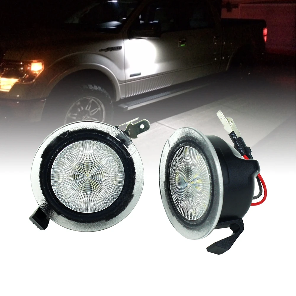 Белая светодиодная подсветка для зеркала 1 пара Ford F150 Raptor Edge Explorer Flex Lincoln Navigator Mark LT