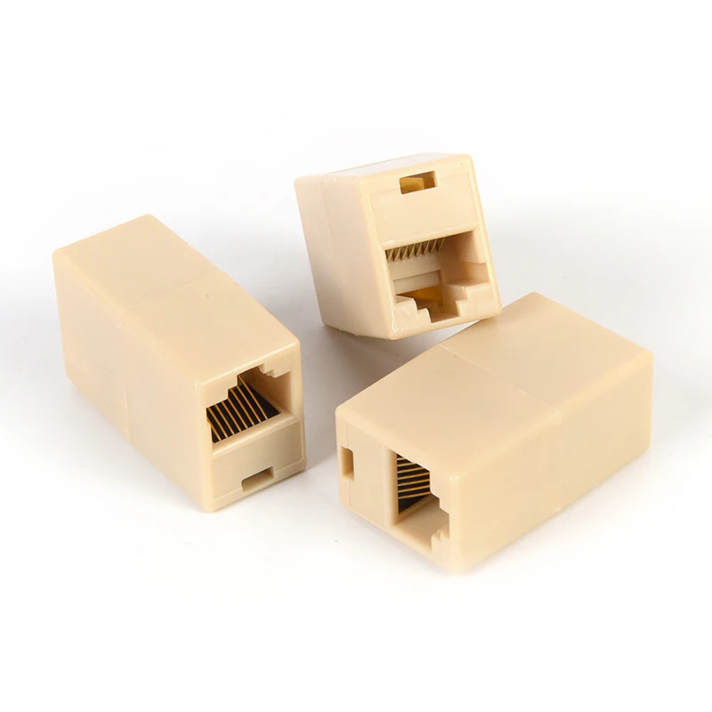 Network Ethernet Dual Straight Head Lan Cable Joiner Coupler RJ45 CAT 5 5E 6 6a Extender Plug Network Cable Connector