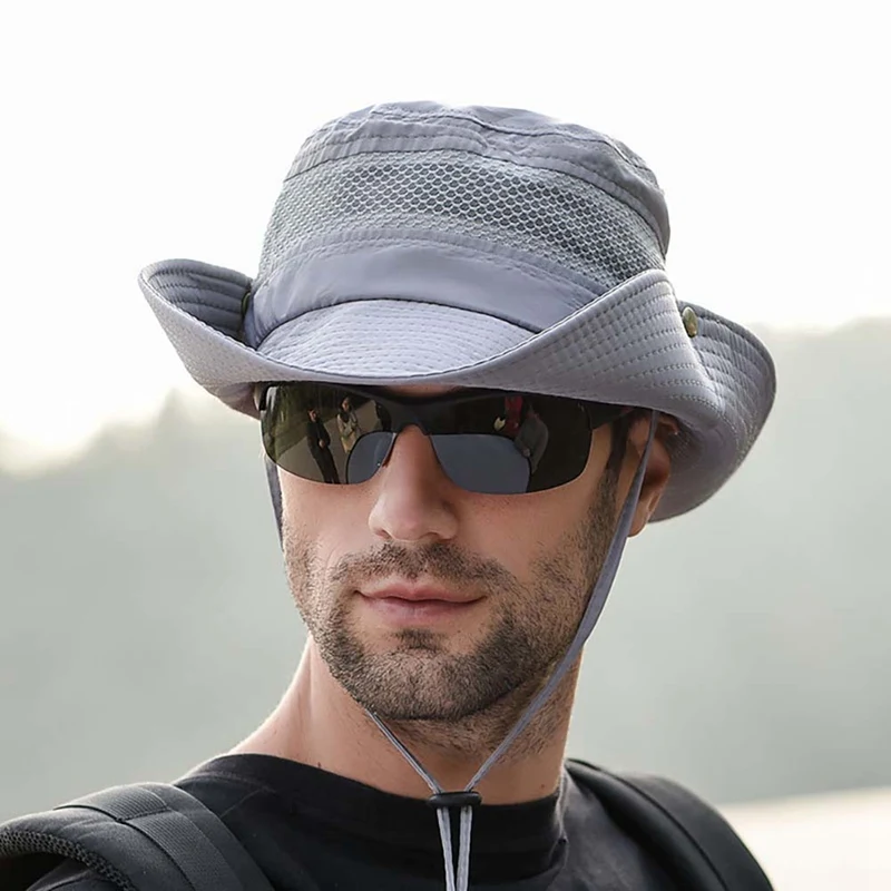 

Men Women Summer Sun Cap With UV Protection UPF 50 Outdoor Bucket Hat For Fishing Beach Hiking Camping Gardening & Boating