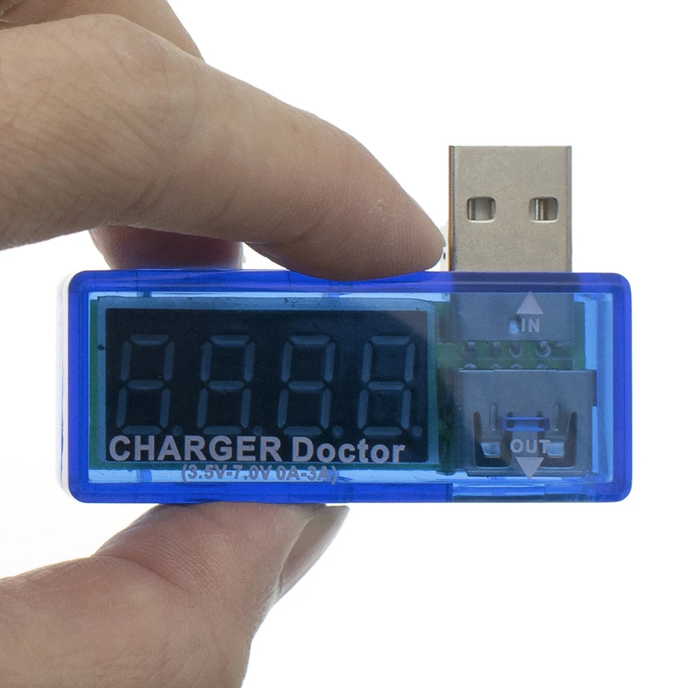 Цифровой USB тестер напряжения измеритель и силы тока для мобильного телефона с