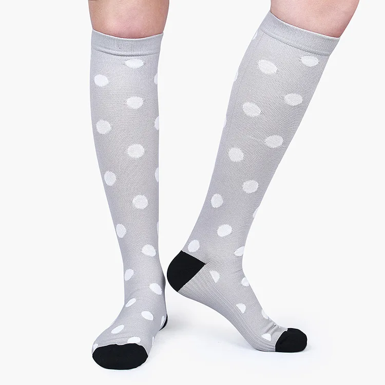 Компрессионные носки для мужчин и женщин, для поддержки ног, против усталости, дышащие, цветные, с сердечками, в виде лап США, с флагом, гольфы, подарок на Рождество - Цвет: 14