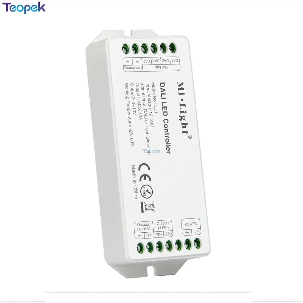 Светодиодный диммер Miboxer DALI DL1 Max 12A DC12V 24V контроллер затемнения совместим с