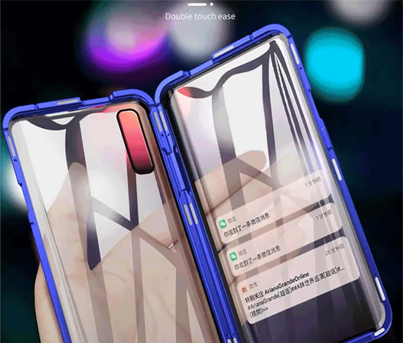 Магнитный абсорбционный металлический чехол для samsung Galaxy A20 A30 двухсторонняя, для стекла задняя крышка телефона samsung A20 Galaxy ya20 Galaxy ya30 сумка