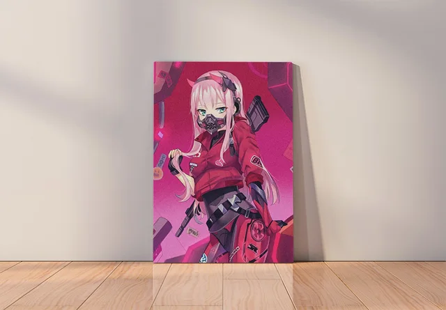 Japan Romance Sci-Fi Mecha Darling in The Franxx Anime Zero Two Poster  Polyester Wall Art Tapestry Decorative Bedroom - AliExpress