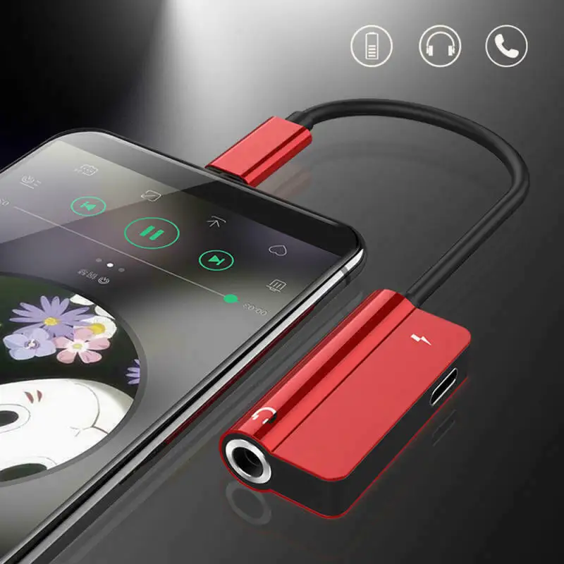 2 в 1 аудио адаптер для наушников кабель для зарядки мобильного телефона Aux двойной разъем для iPhone 7 8 plus X XS для Lightning 3,5 мм разветвитель