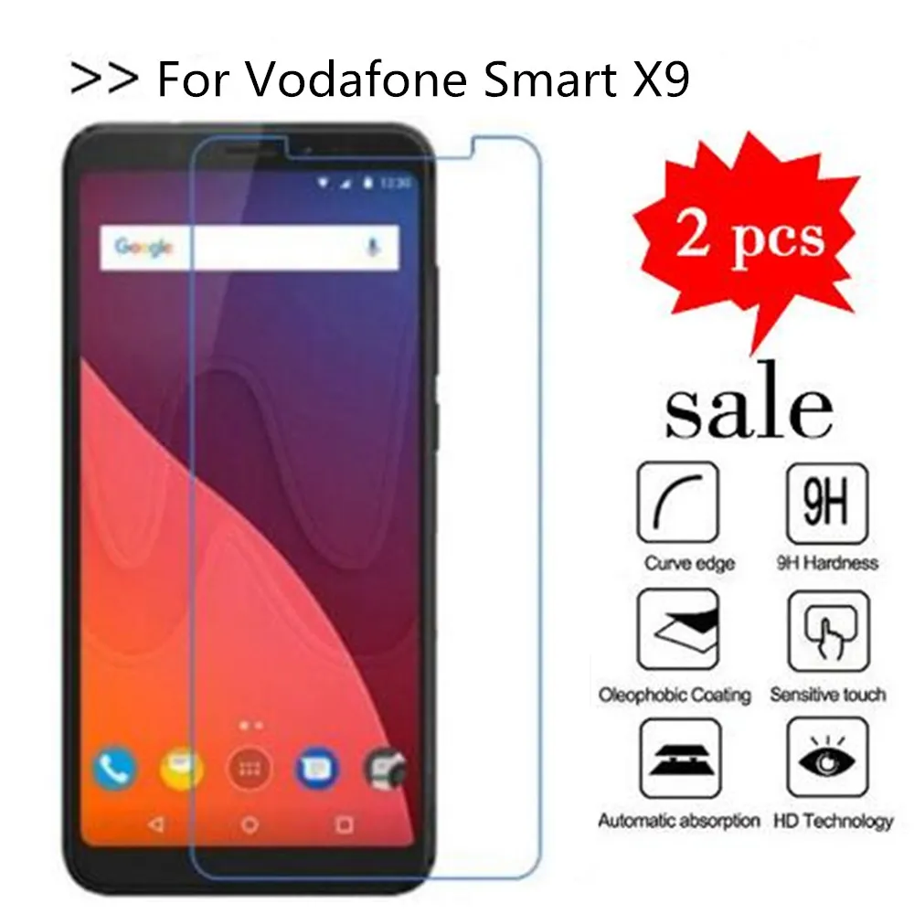 

2PCS Glass For Vodafone Smart X9 Screen Protector Tempered Glass or Vodafone Smart X9 VFD820 VFD 820 5.7 Inch Protective Film