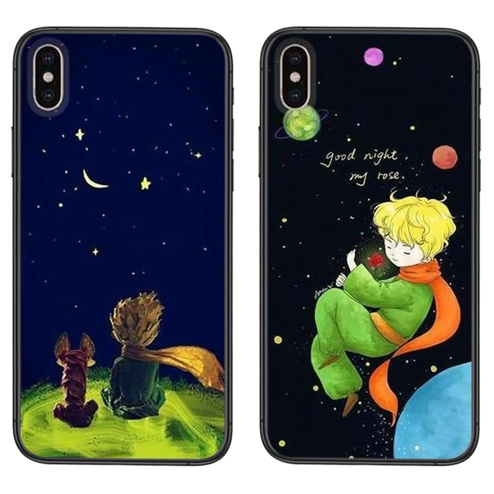 Black Bumper Art Shell Luxury Funda Fashion Little prince and the Choose For Apple iPhone 11 12 Mini Pro 5 5S SE 5C 6 6S 7 8 X | Мобильные
