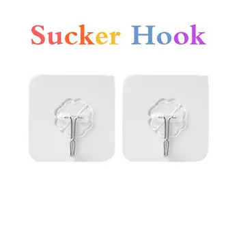 

Suction Hooks Adhesive Wall Vacuum Sucker Bathroom Transparent Cordon Mascarilla Load Rack Transparent Home Accessories Dropship