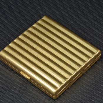 

Brass Cigarette Case Metal Tobacco Box Water Wave Pattern 20pcs Cigarette Holder Auto Smoking Accessory New Arrive Promotion