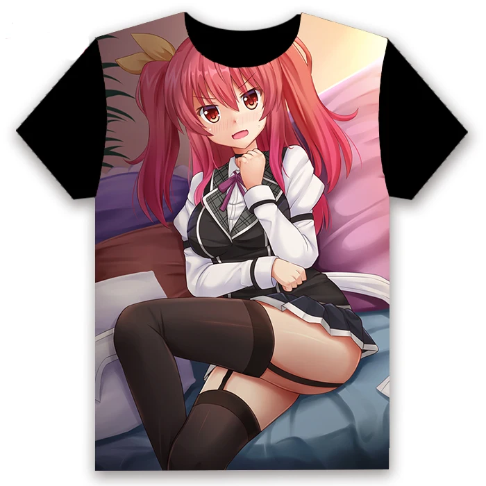 21 Модная мужская футболка, аниме Rakudai Kishi no кавалерия курогане шизуку, косплей, короткий рукав, черная футболка, топы, летняя забавная рубашка - Цвет: 21