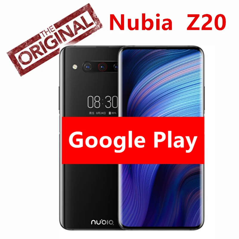 Мобильный телефон Nubia Z20 с двойным экраном 6,4"+ 5,1", Восьмиядерный процессор Snapdragon 855 plus, 4000 мА/ч, три сзади, 48мп