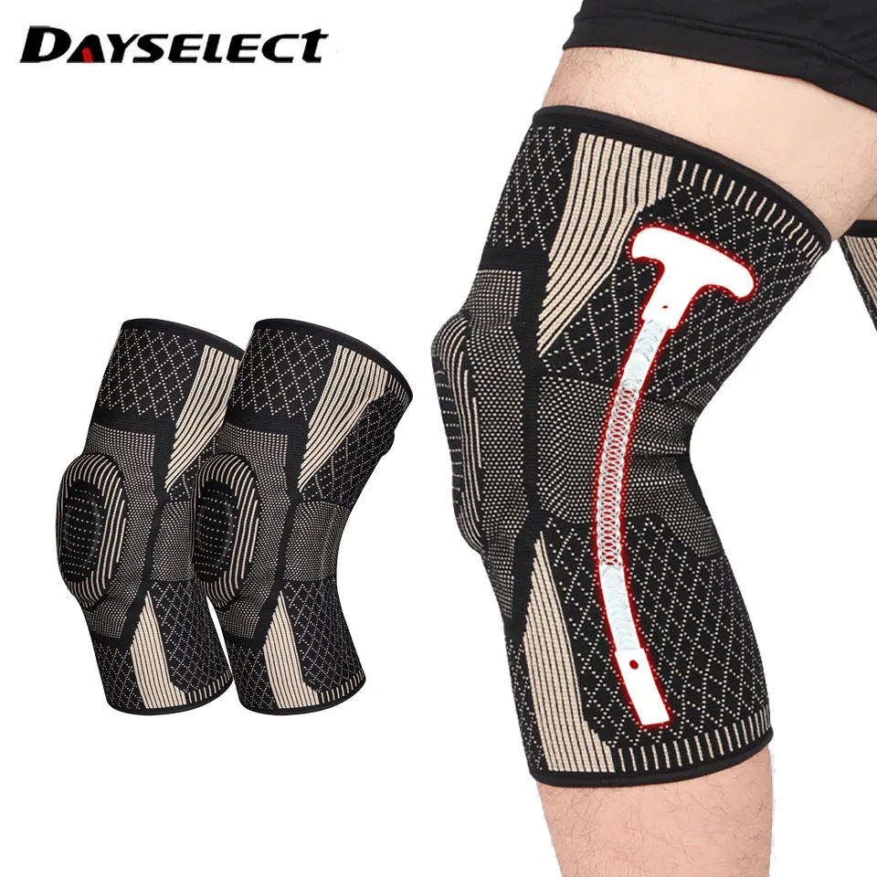 

1Pcs Sports Knee Pads T- Shaped Support Knitted Warm Silicone Patella Protection Unisex Outdoor Basketball Fitness Running