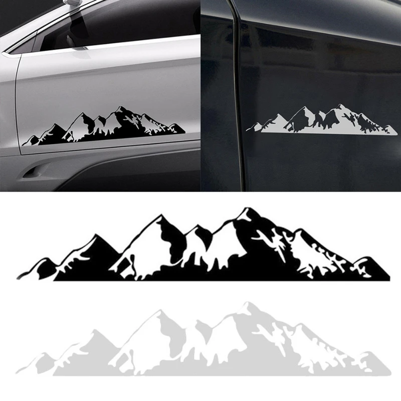 

1PC New Arrival 50*10cm Car Off Road Camper Mountain Range Stickers Door Body Sticker Decal Graphic Sticker For Car Auto
