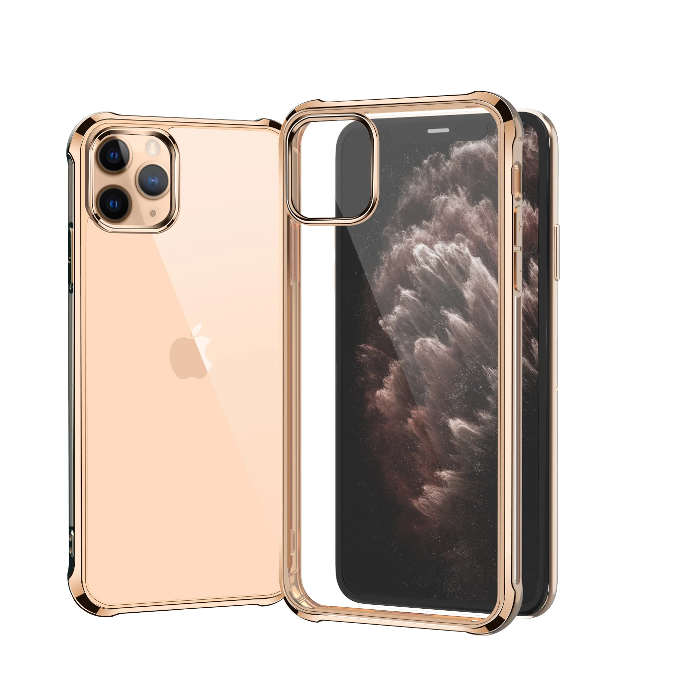 Роскошный прозрачный ТПУ чехол для iPhone 11 Pro Max XS XR 7 8 Plus хромированные Чехлы для телефона с покрытием мягкий гелевый Чехол из ТПУ для iPhone 11 Pro Max