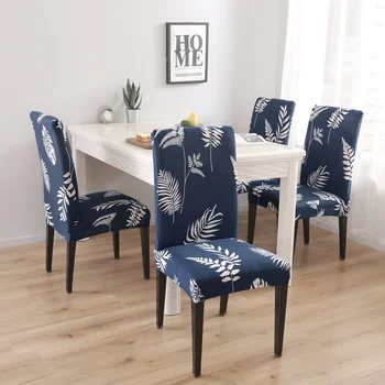 

Chair Cover for Home Dining Elastic Chair Covers Stretch Elastic Modern Style Anti-dirty Removable 1/2/4/6 Piece 21 Colors