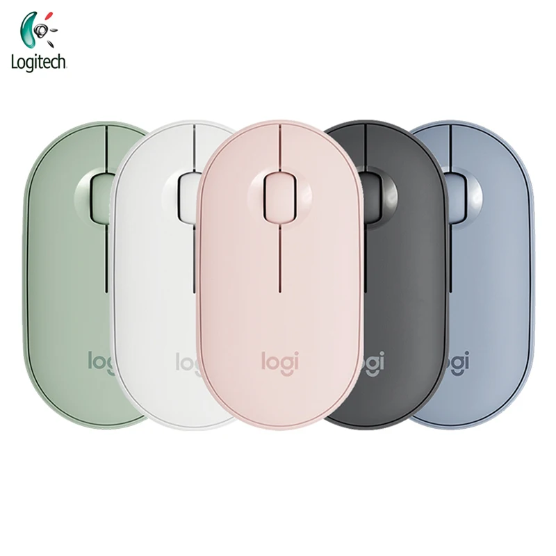 Logitech Pebble Wirless Bluetooth Mouse Thin Light Silent Mice Portable Modern Colorful With 1000dpi For A Variety Of Scenarios Mice Aliexpress