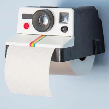

1 Pc Vintage Tissue Boxes Retro Polaroid Camera Shape Inspired Toilet Roll Paper Holder Box Bathroom Decor