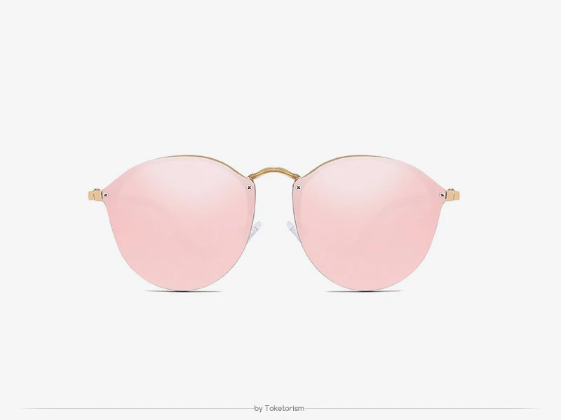 Toketorism Новые УФ-Защитные женские солнцезащитные очки без оправы мужские модные очки 1508