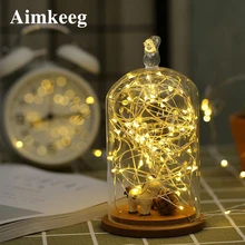 Aimkeeg медный провод светодиодный струнный Сказочный светильник лампа для бутылки вина украшение для рождественского светильник s для наружной свадебной вечеринки 2 м 5 м 10 м