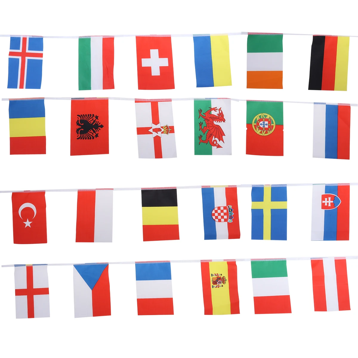 Европейский Кубок чемпионат гирлянда подвесные украшения флаги 24 страны Международный подвесной струны Бантинг клуб декоративный флаг