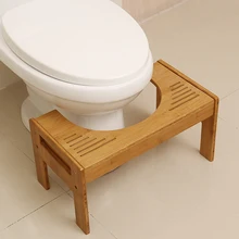 Регулируемая высота ванная комната туалет безопасность табурет толстый анти запор бамбуковый Туалет табурет для детей и беременных
