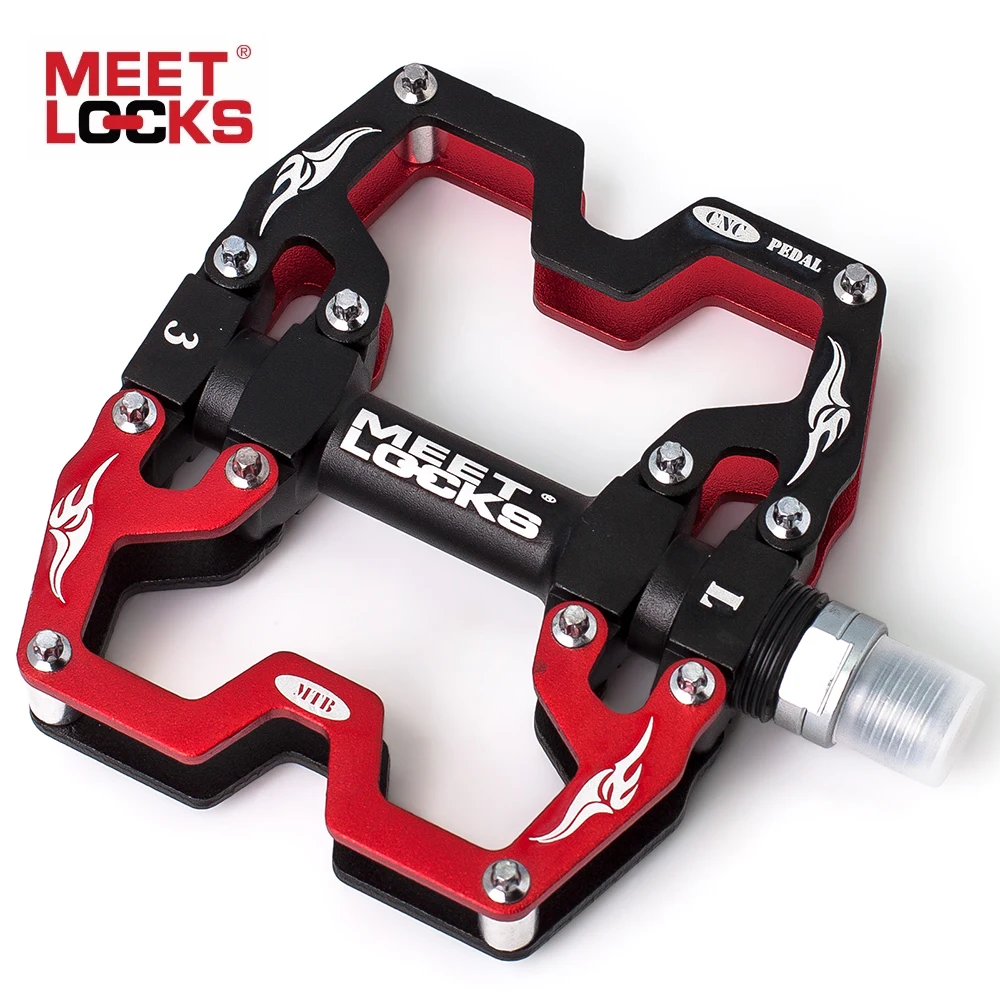 MEETLOCKS велосипедные педали с ЧПУ алюминиевый корпус для MTB дорожного велосипеда 3