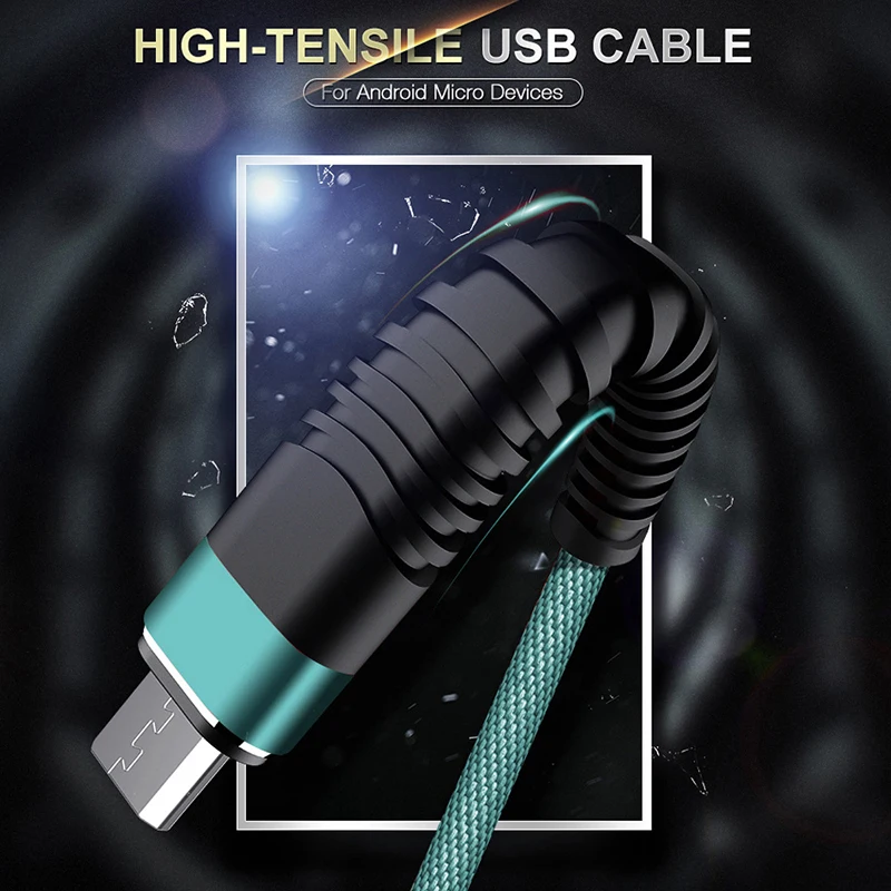 Кабель Micro USB 2.0A для быстрой зарядки USB кабель для передачи данных для HuaWei samsung Xiaomi Android мобильный телефон usb зарядное устройство Шнур