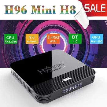 

H96 Mini H8 Android 9.0 TV Box RK3228A 4K Smart TV Box H.265 2.4G 5G Wifi Quad Core Media Player Bluetooth 4.0 Google Player