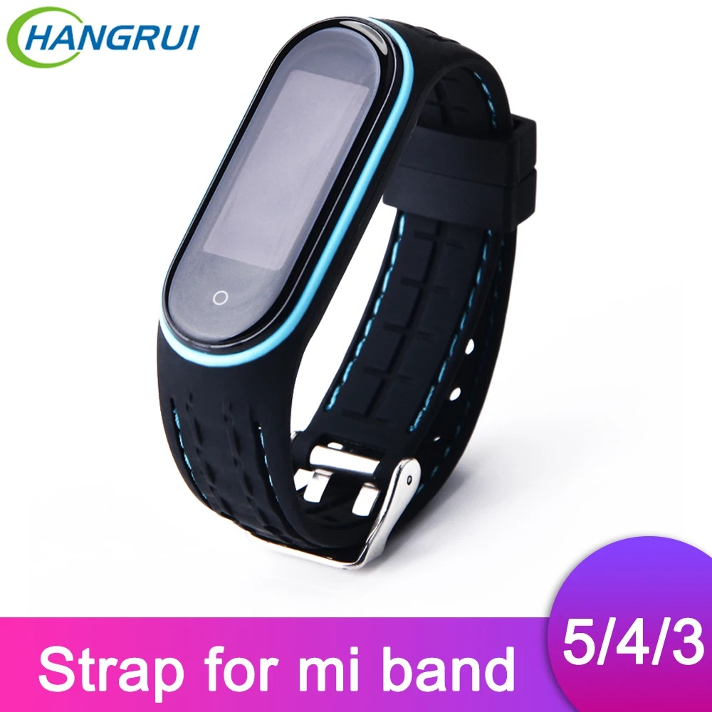 Ремешок Hangrui Silicagel Mi Band 4 5 новейший ремешок из мягкого ТПУ для Xiaomi nfc 3 Miband
